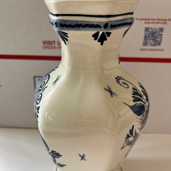 Delft/Blauw Delft Distel/Hand Painted/Made in Holland/Vase - Picture 4 of 11